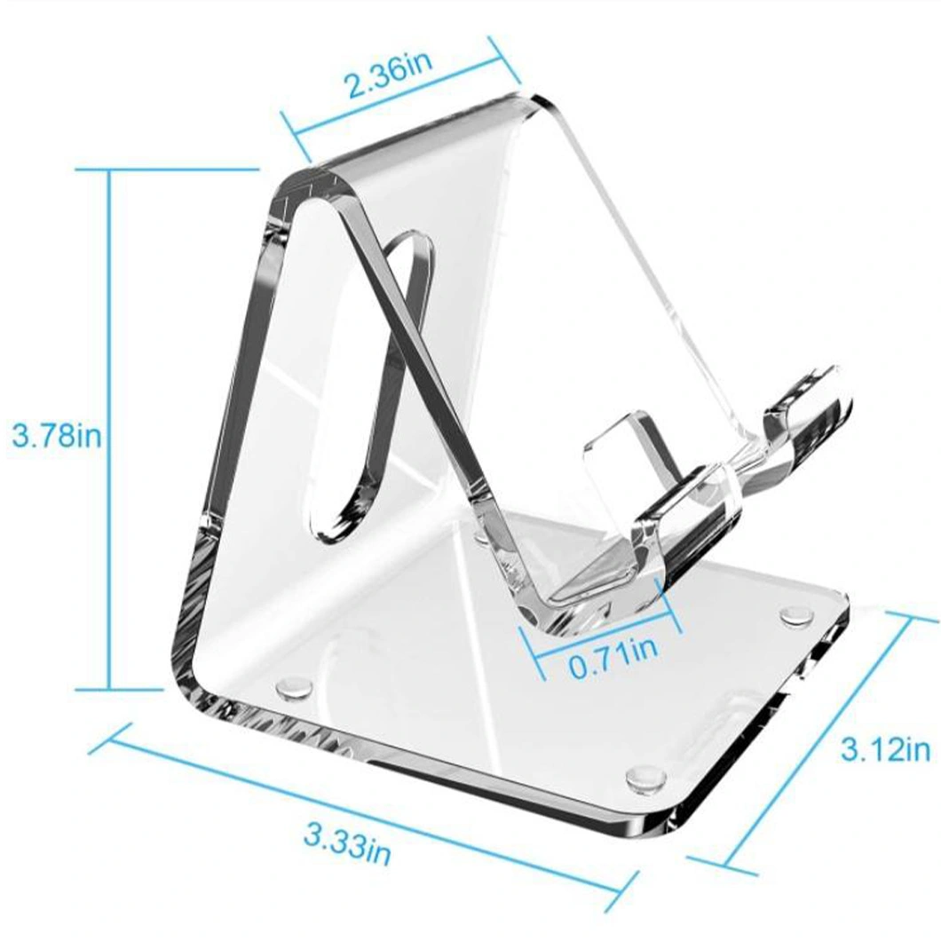 Factory Wholesale Home Office Desk Accessories Clear Phone Stand Desk Acrylic Cell Phone Holder Stand Acrlic Display