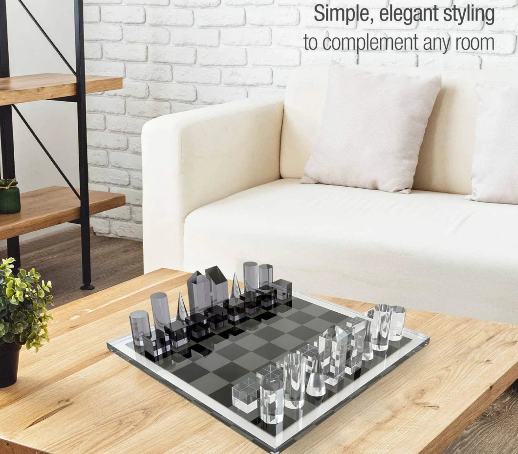 BSCI Factory Customized Logo Acrylic Chess Set