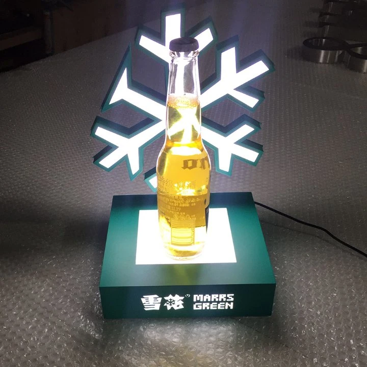 Custom Personalized LED 3D Brand Beer Neon Bottle Glorifier Display