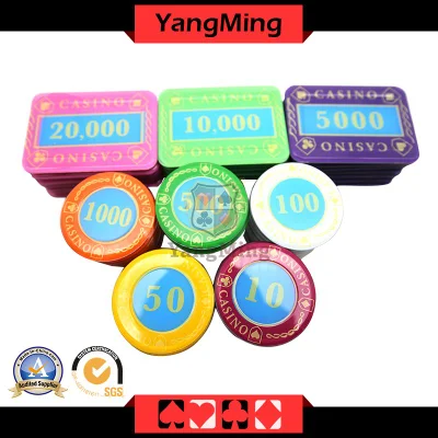 Glücksspielkristall-Pokerchips-Set aus Acryl, 730-teiliges Kunststoff-Gaming-Set mit Aluminiumgehäuse (YM – SJSY002)