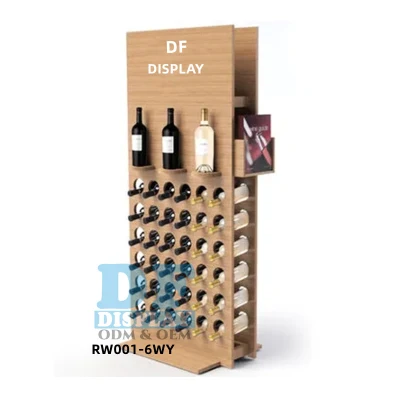 Maßgeschneiderte Promotion Holz Bier Getränke Weinflasche Wasser Display Rack Schnapsflasche Display Regal Softdrink Display